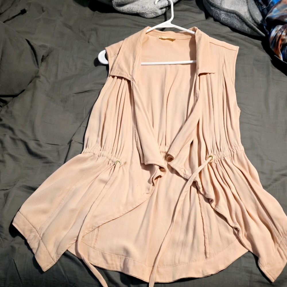 Altar'd State Soft pink longlined utility vest. Size medium